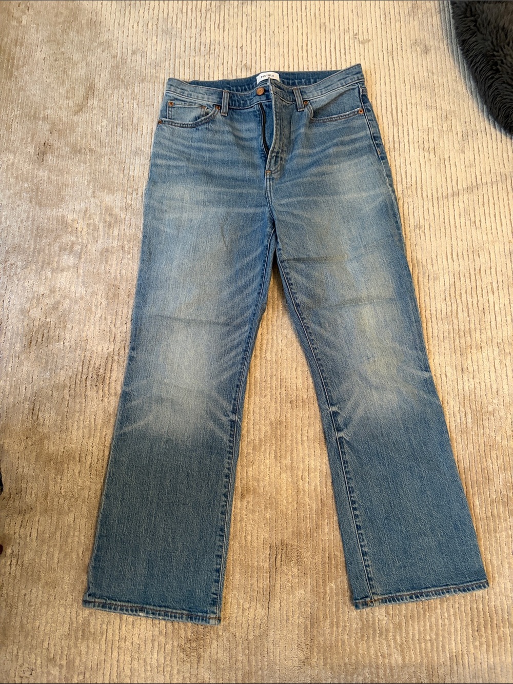 pistola Women's Straight Leg Jeans in Faded Blue